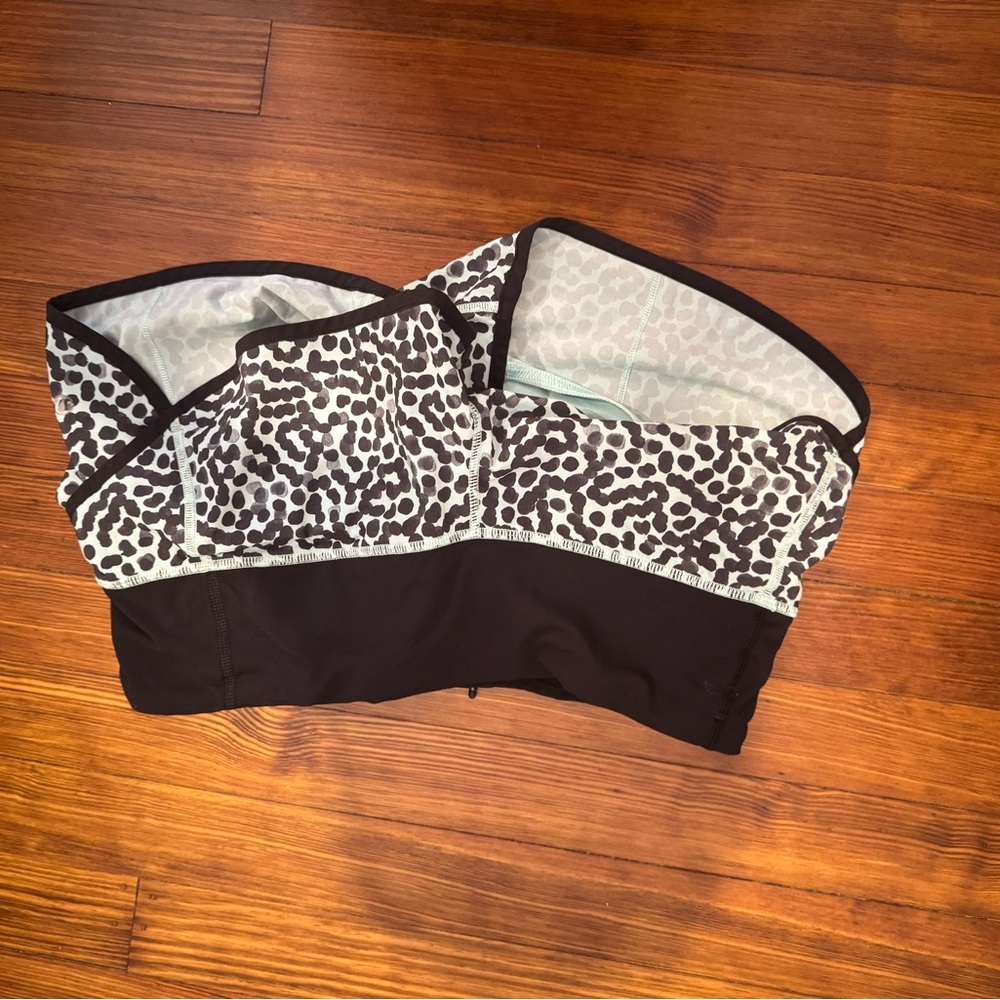 Lululemon Run Times Shorts Ace Spot Tranquil Blue Black Size 6